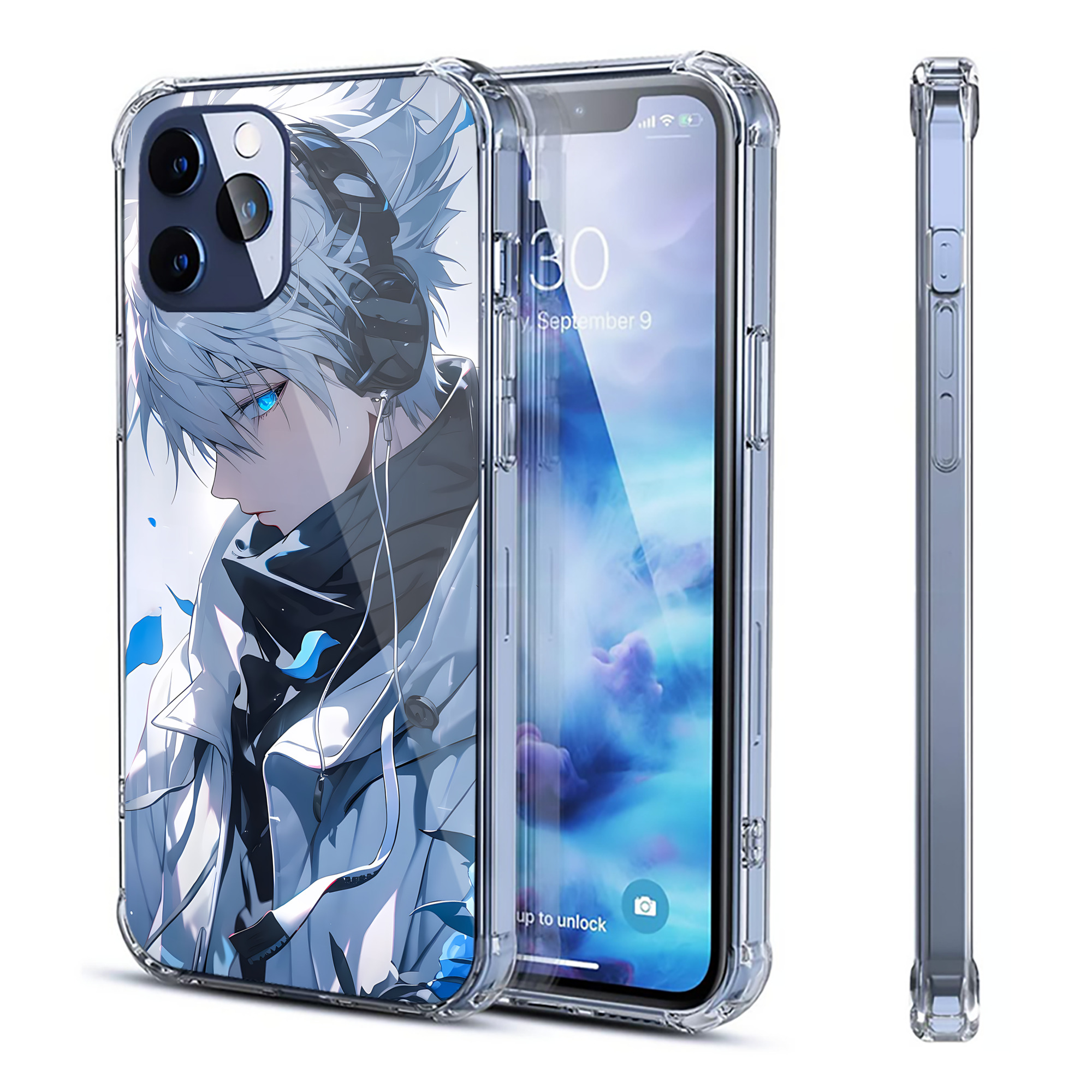 （画像用） 呪術廻戦 Jujutsu Kaisen 【iPhone 12シリーズ対応】透明スマホケース（クリアソフトケース）
